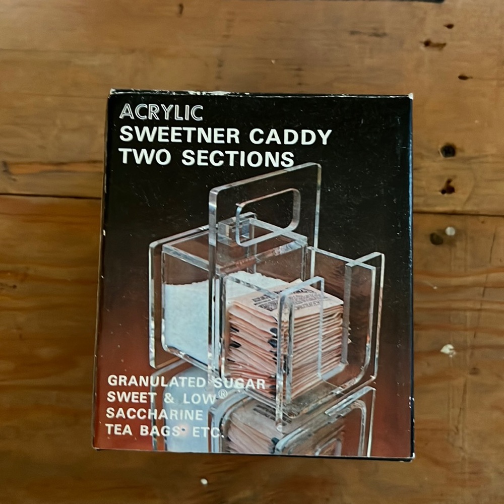Lucite / acrylic sweetener caddy